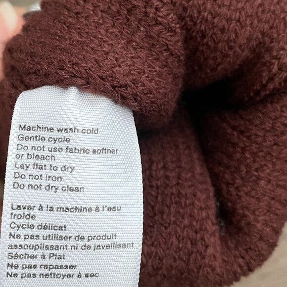 100 Cozy Outdoor Ribbed Cuff Striped Knit Mittens Brown Burnt Orange Sz OS NWOT - Picture 5 of 7